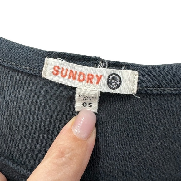 Sundry Destinations 3/4 Sleeve Gray Travel Tee T-Shirt Top, OS - Picture 7 of 10